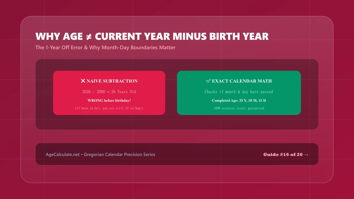Why Your Age Is Not Always Your Birth Year Minus the Current Year